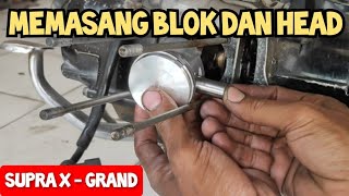 Cara merakit blokhead motor grandsupra [upl. by Ibbob700]