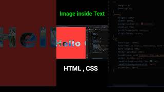 1100  Moving image inside text using HTML CSS  animation webdeveloment ai css frontend html [upl. by Boiney457]