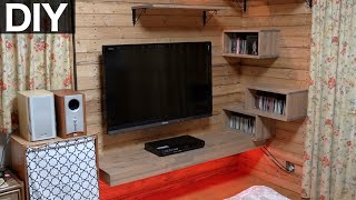 【壁掛けテレビampTVボード】賃貸でもできる自作アジャスターを使ったDIY [upl. by Tirzah214]