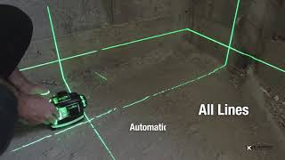 Linijski laser sa zelenim zrakom 3x360° 70m domet 883WG Prolaser 3D KAPRO  GAMA Alati [upl. by Carmina]