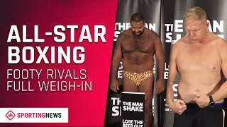 AllStar Boxing Full Footy Rivals WeighIn featuring Sam Thaiday Willie Mason  more [upl. by Abbotsun]