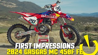 2024 GasGas MC 450F Factory Edition  First Impressions [upl. by Nhor]