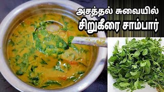 சிறுகீரையில் சாம்பார் செய்வது எப்படிSiru keerai Sambar in Tamil [upl. by Nehemiah289]