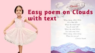 Clouds poem recitation  New Gems English Reader class 1 how to express and recite with clarity [upl. by Shannah]