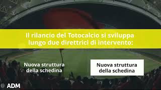 ADM il nuovo Totocalcio in pillole [upl. by Ennaegroeg256]