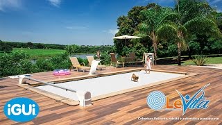 iGUi  A sua piscina  Levita cobertura flutuante retrátil e automática para piscinas [upl. by Kelam]