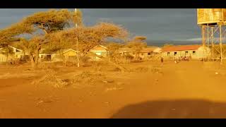 Kenya Amboseli village students how they are going to the school in the morning [upl. by Ashbaugh707]