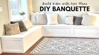 DIY Banquette Bench with Flip Up Storage [upl. by Mount]