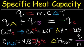 Specific Heat Capacity Problems amp Calculations  Chemistry Tutorial  Calorimetry [upl. by Ydnes]