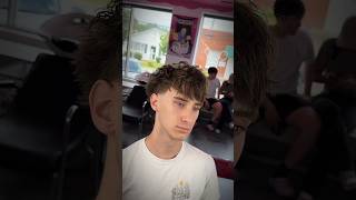 Textured fringe to uncover eyes He wanted a textured fringe to see again😭barberstrong barberprank [upl. by Gausman674]