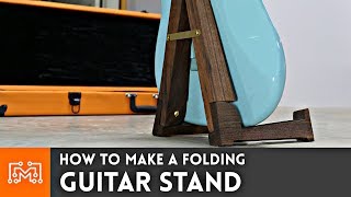 Folding Guitar Stand  Woodworking How To REUPLOAD  I Like To Make Stuff [upl. by Horlacher751]