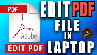 How to Edit Pdf File in Laptop easy guide [upl. by Selim]