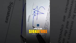 How to add signature in photoshop photoshop photoshoptutorial graphictips [upl. by Ennairek]