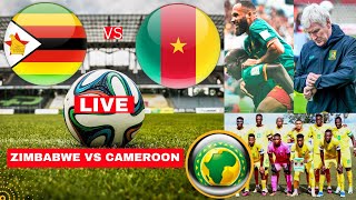 Zimbabwe vs Cameroon Live Stream Africa Afcon Qualifier Football Match Score Lions Highlights Direct [upl. by Ongun393]