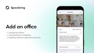 Add an Office  Spacebring Platform for Shared amp Coworking Spaces [upl. by Aiht606]