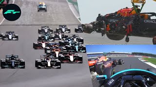 RESUMEN CARRERA GP de GRAN BRETAÑA F1 2021 – BRUTAL ACCIDENTE VERSTAPPEN y HAMILTON LECLERC se LUCE [upl. by Newfeld957]