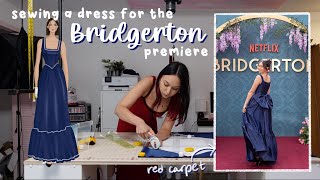 Making a Red Carpet Dress IN ONE DAY for the Bridgerton Season 3 Part 2 Premiere in London [upl. by Semaj]