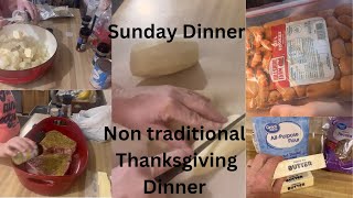 NON TRADITIONAL THANKSGIVING DINNERSUNDAY DINNER [upl. by Anar79]