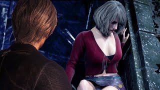 Leon Flirts With Ashley Scene  Resident Evil 4 Remake 2023 [upl. by Ellenyl659]