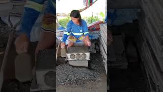 How to make hollow blocks manual type molder foryou hollowblocks foryouviral amazingrespectdiy [upl. by Amis]