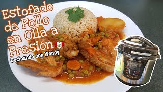 Receta Estofado De Pollo En Olla A Presion Rápido Y Fácil [upl. by Ahsap]