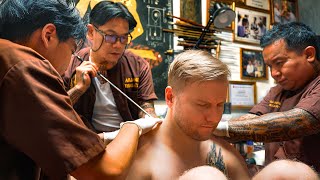 Getting Sak Yant in Bangkok  THAI Sacred Tattoo  Reasons to Travel in Thailand in 2023 [upl. by Alig]