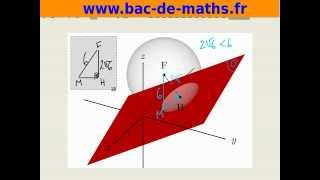 Déterminer lintersection dune sphère et dun plan dans lespace [upl. by Nosreg]