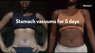 I tried STOMACH VACUUMS for smaller waist for 5 daysShocking results [upl. by Caesaria]