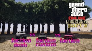 GTA Online Faction Donk VS Faction Custom VS Faction Speed Test on the track [upl. by Oicnaneb440]