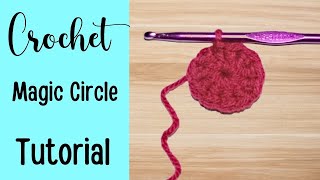 How to Crochet a Magic Ring Circle Tutorial  DIY Magic Ring [upl. by Ecallaw248]