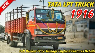 TATA LPT 1916  Full Detail Review Price Mileage Payload Gvw Features  6 Tyre Tata Truck 🚒 [upl. by Kondon]