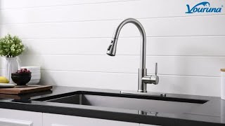 How to install pull out kitchen faucet installation guide for sink mixer tap 2021 [upl. by Eihpos]