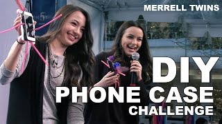 DIY PHONE CASE CHALLENGE  Merrell Twins [upl. by Tamaru730]