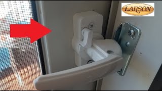 How OPEN Larson Storm Screen Door Lock Wont Open Unlock Lever Handle New Latch Tradewinds Cant Turn [upl. by Kilmarx113]