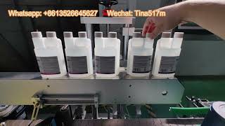 500ml flat bottle three sides around labeling machine [upl. by Mahla382]