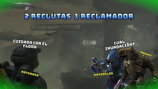 Nos inunda el Flood  Esclusa  Halo 3 en Legendario 2 Reclutas 1 Reclamador [upl. by Laeira]