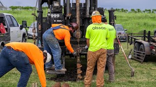 Geotechnical drillers pull a 70foot column of soil [upl. by Enitsyrk946]