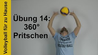 Volleyball für zu Hause  Übung 14 360° Pritschen [upl. by Nahtnhoj]