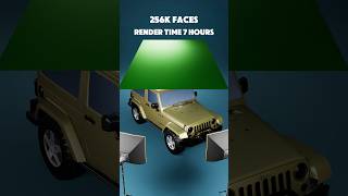 Jeep vs cloth simulation 1 vs 256k faces 3danimation blender3danimation 3dart clothsimulation [upl. by Leimad]