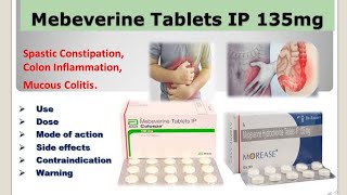 Mebeverine IP 135mg Tablets  Tablet for Irritable bowel syndrome  for Colon inflammation [upl. by Fidelity]