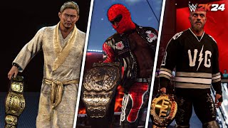 Best COMMUNITY CREATIONS in WWE 2K24 AEW Titles [upl. by Brunhild]