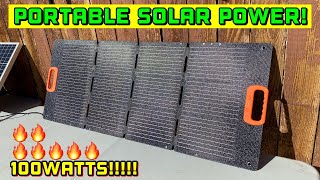 Awesome Portable Foldable Solar Panel Nurzviy 100 watt SolarEpoch [upl. by Adekahs]