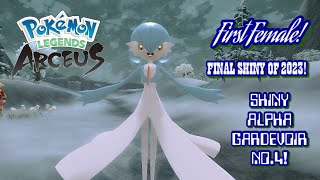 ✨Pokémon Legends Arceus SHINY ALPHA GARDEVOIR NO4 VIA MASS OUTBREAK FINAL SHINY OF 2023✨ [upl. by Apilef]