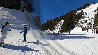 BLUE EDELWEISS skiing to Marmottes Lift in Arc 1950 GoPro 8 HD POV  Les Arcs Paradiski  Mar 2023 [upl. by Prospero]