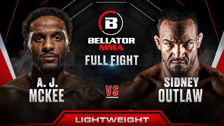 AJ McKee vs Sidney Outlaw  Bellator 301 Full Fight [upl. by Atnaloj]