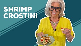 Love amp Best Dishes Shrimp Crostini Recipe  Seafood Appetizer Ideas [upl. by Yerocaj]