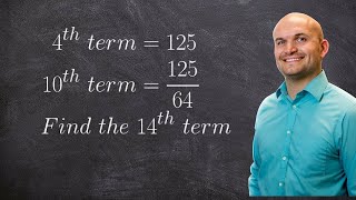 Given two terms find the nth term of a geometric sequence [upl. by Ollecram663]