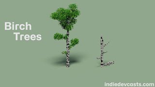 Voxel Art Timelapse  Birch Trees [upl. by Ennobe576]