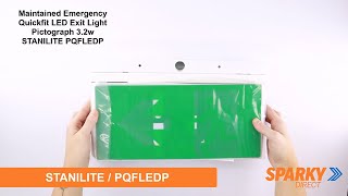 Maintained Emergency Quickfit LED Exit Light Pictograph 32w  STANILITE PQFLEDP [upl. by Corin]