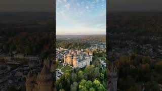 Château de Pierrefonds at Sunset in 4K  Spectacular Golden Hour Views [upl. by Ryon]